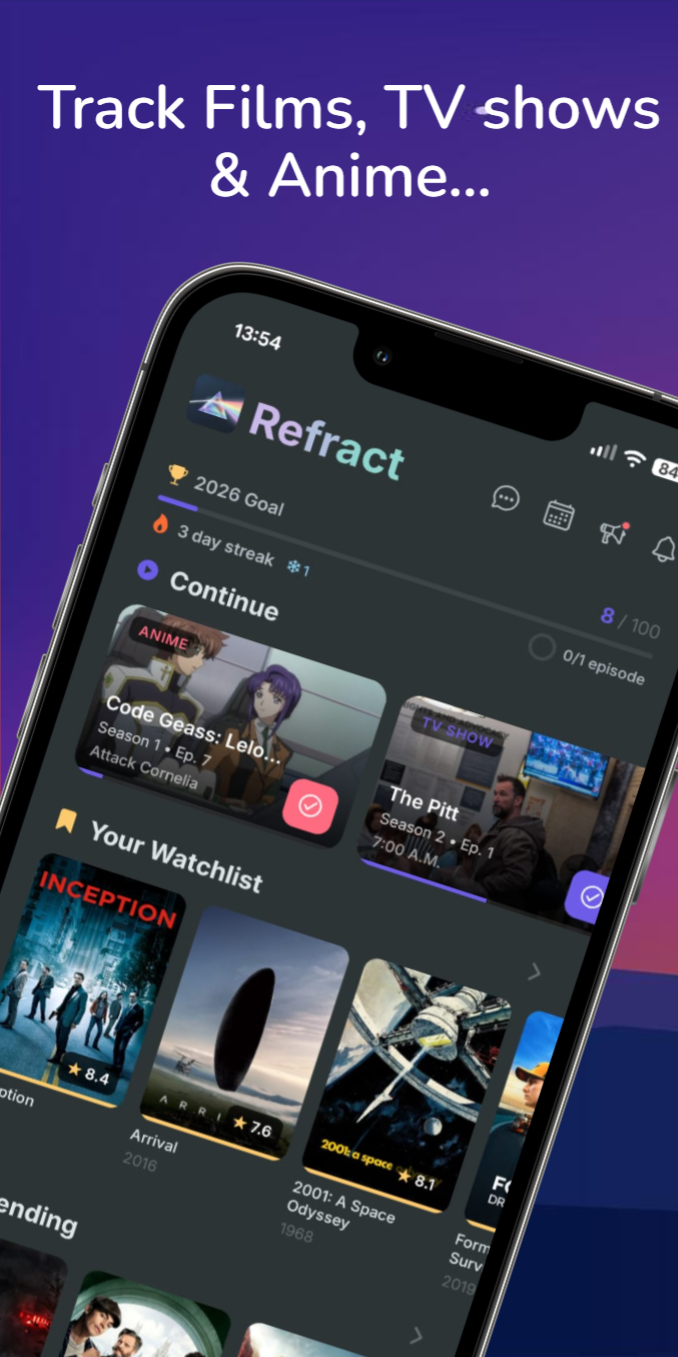 Refract home dashboard screenshot